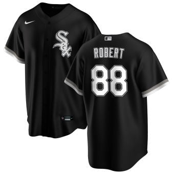NIKE Men's Luis Robert Chicago White Sox Black Alternate Premium Twill Replica Jersey