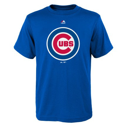 Child Chicago Cubs Primary Logo Royal Blue Majestic Short Sleeve Tee