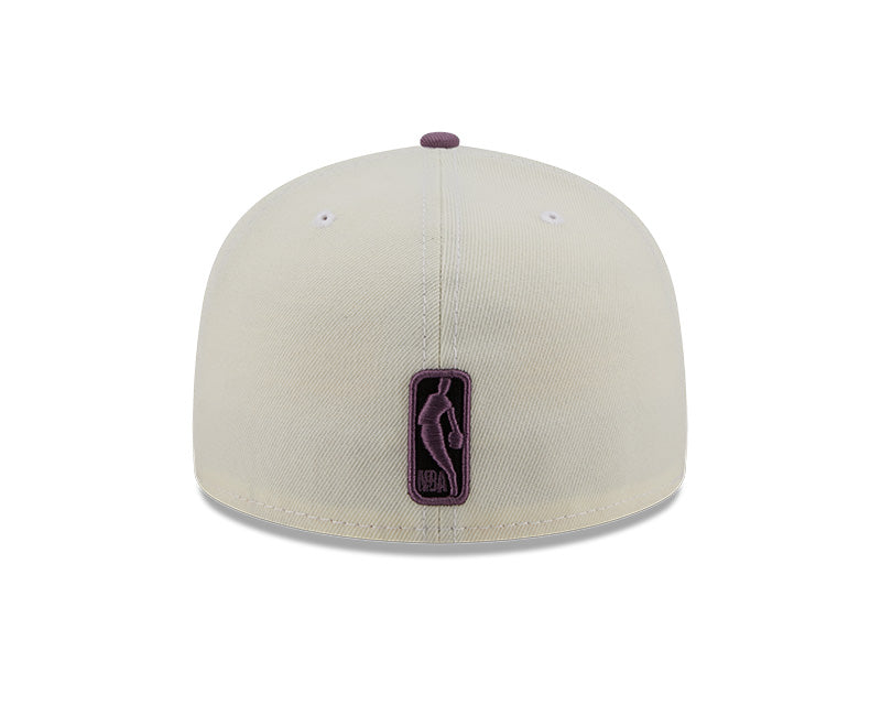Men's NBA Chicago Bulls 59Fifty Cream/Purple 2 Tone Fitted Hat