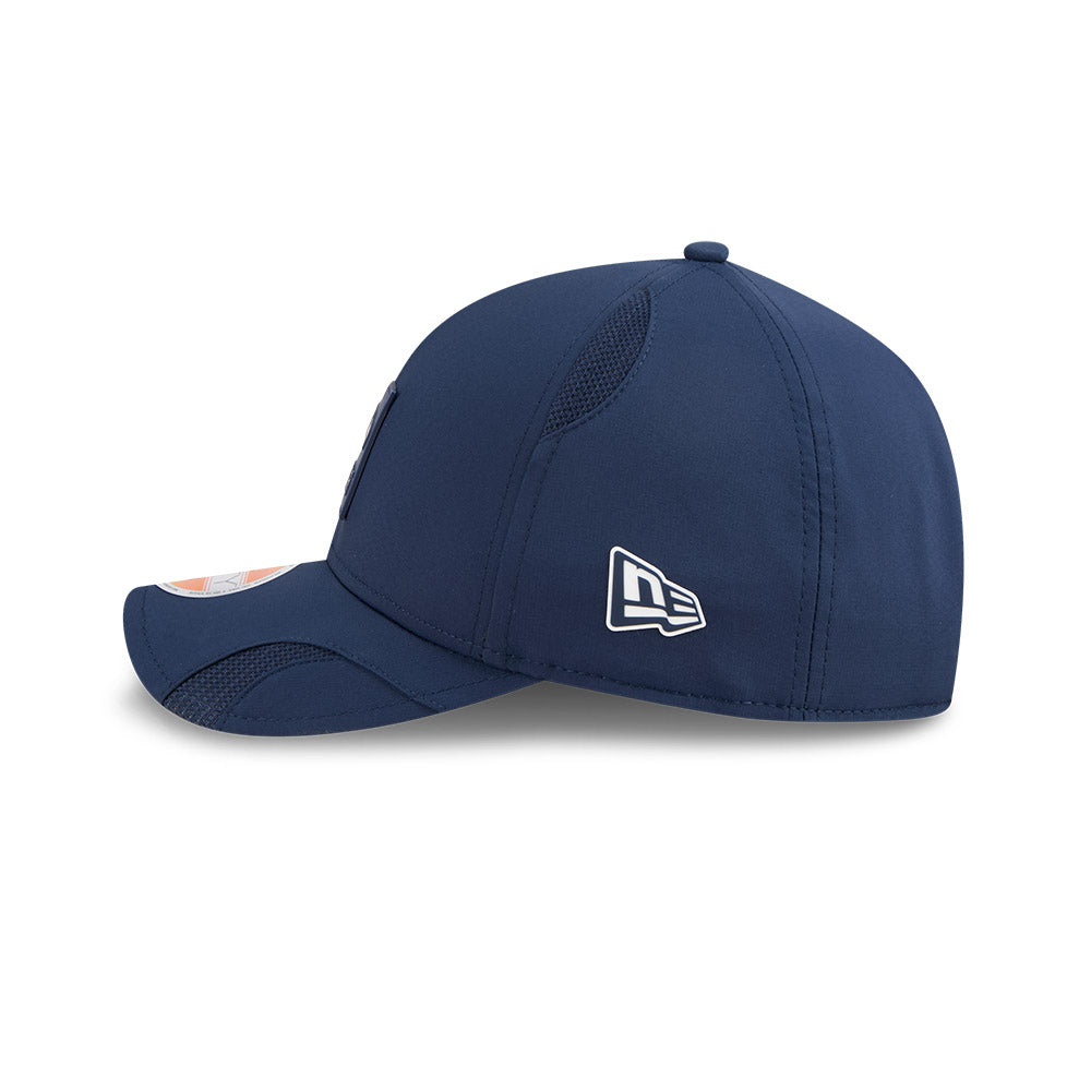 Men's Seattle Seahawks New Era Navy 2025 NFL Sideline Heat 9FORTY M-Crown Adjustable Hat