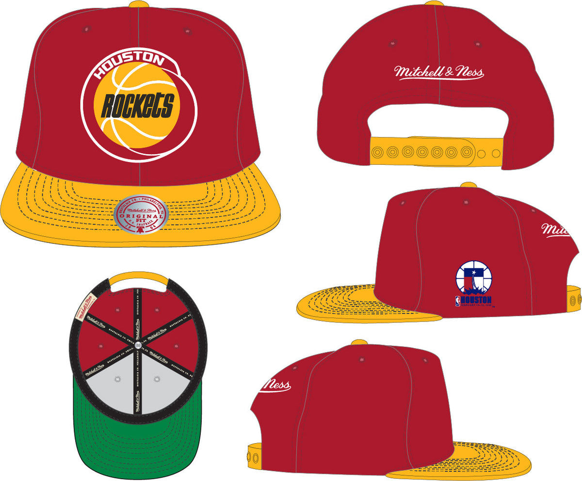 Men's Houston Rockets NBA All Star Color HWC Mitchell & Ness Snapback Hat