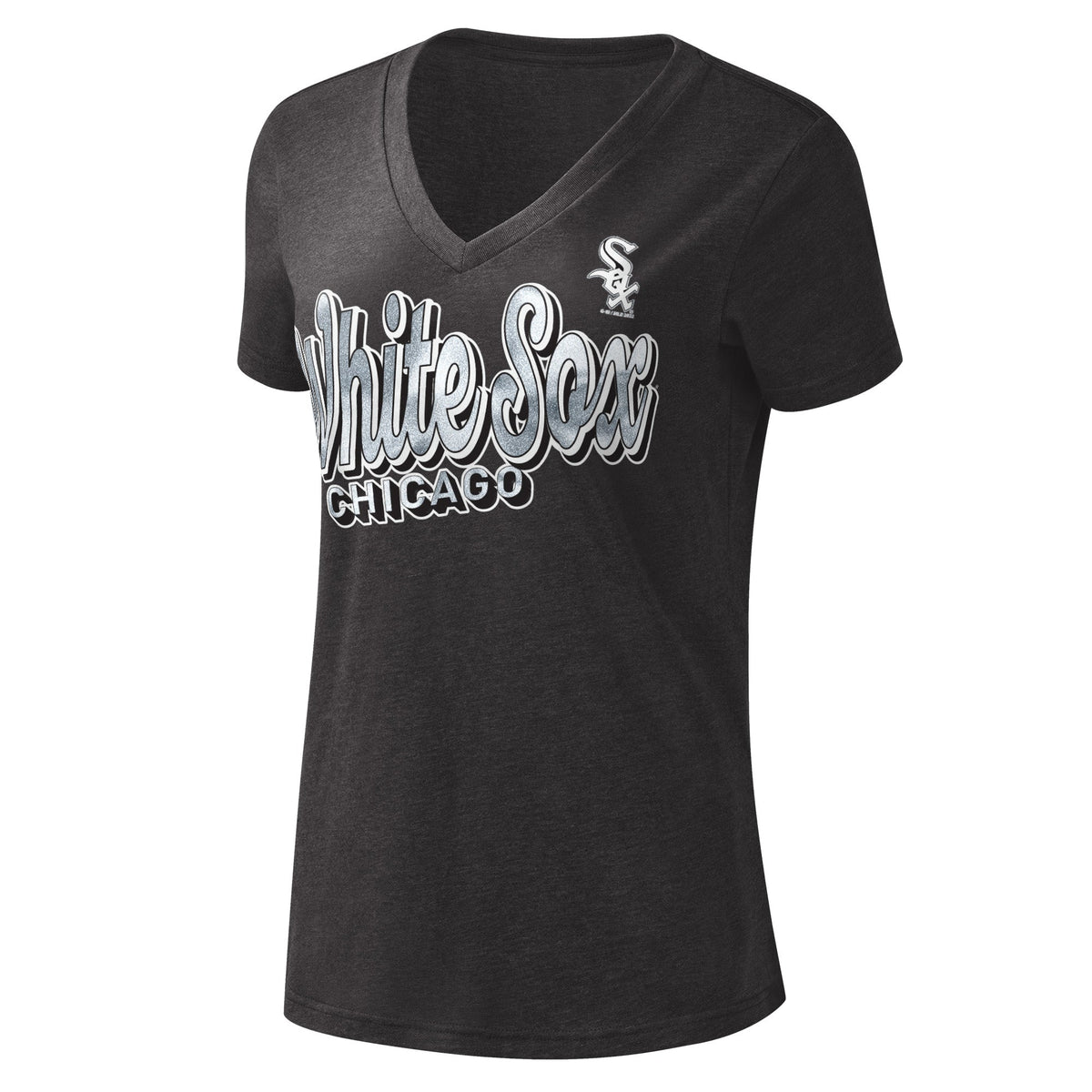 Women's Chicago White Sox Heathered Black G-III Script Tee