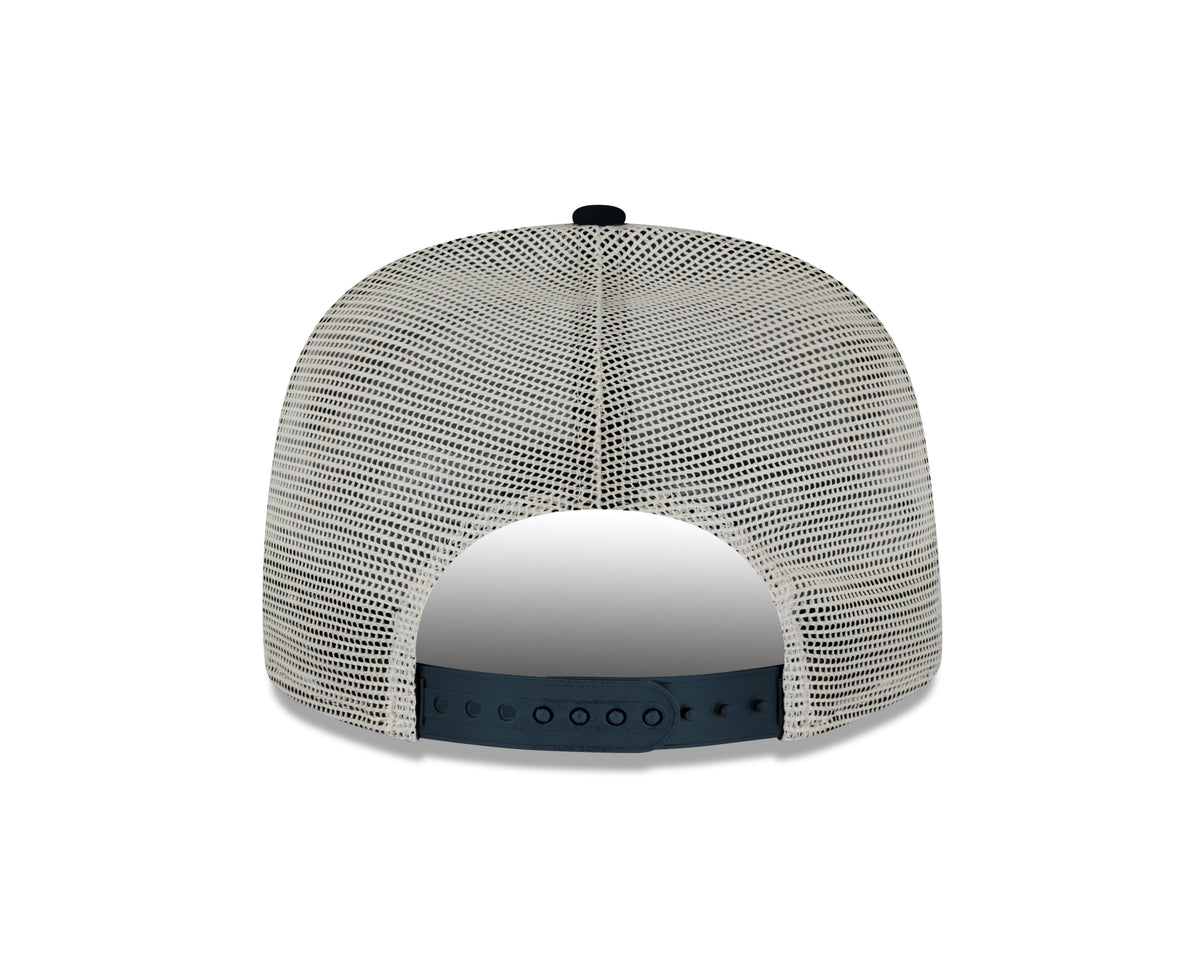 Chicago Cubs New Era Stone/Navy Spring Training Bear Low Profile 9FIFTY Mesh Back Snapback Adjustable Hat