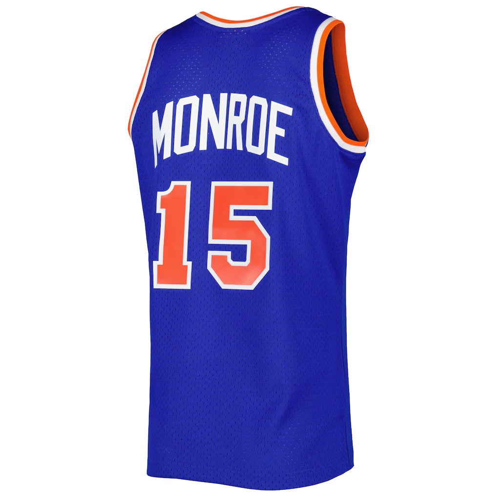 Earl Monroe New York Knicks Mitchell & Ness 1972/73 Hardwood Classics Swingman Jersey - Blue