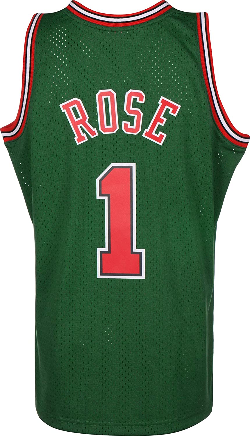 Men's Chicago Bulls Derrick Rose Mitchell & Ness Green 2008-09 Hardwood Classics Swingman Jersey
