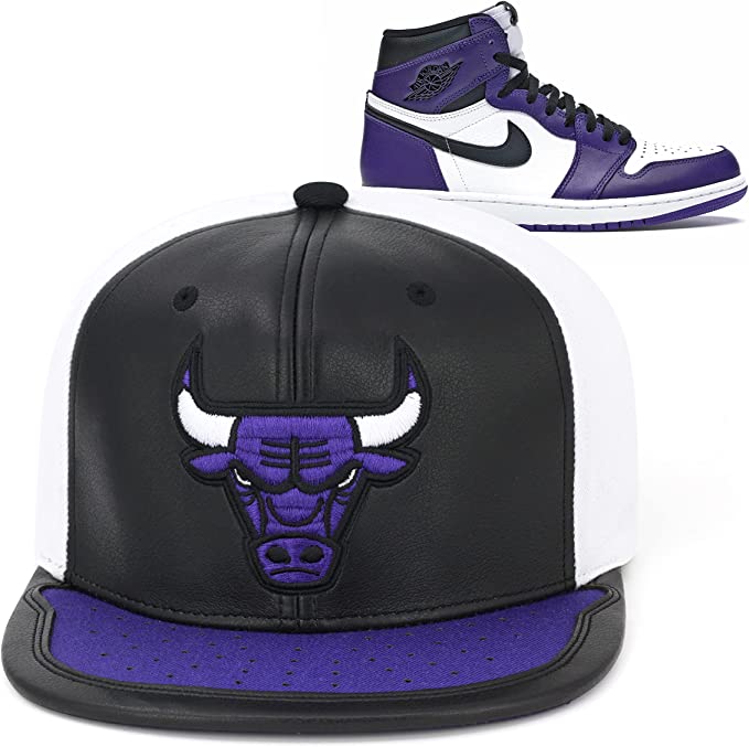 Chicago Bulls Day One Black/ White/ Purple Mitchell & Ness Snapback Hat
