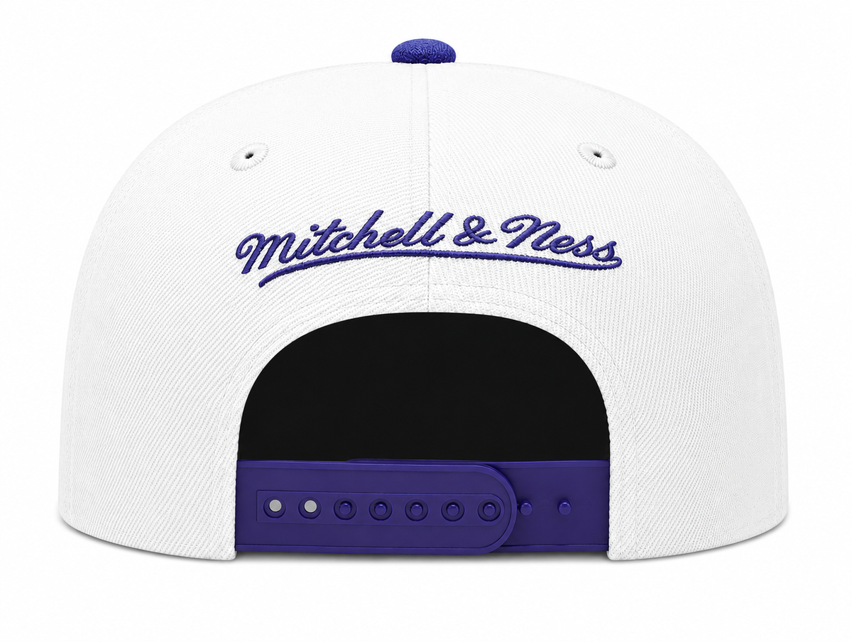 Phoenix Suns Mitchell & Ness Natural 2 Tone Snapback Hat- Cream/Purple