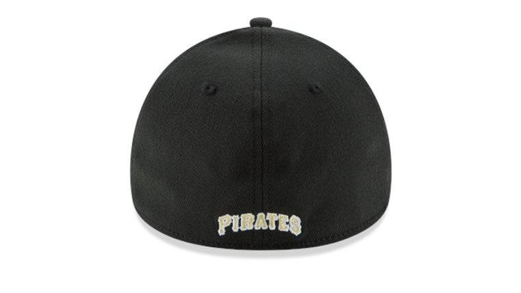 Pittsburgh Pirates New Era 39Thirty Black Team Classic Flex Hat