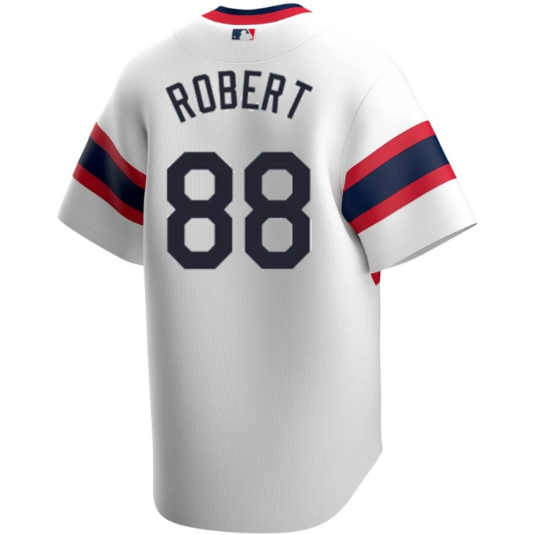 NIKE Men's Luis Robert Chicago White Sox 1983 Alternate White Premium Stitch Replica Jersey