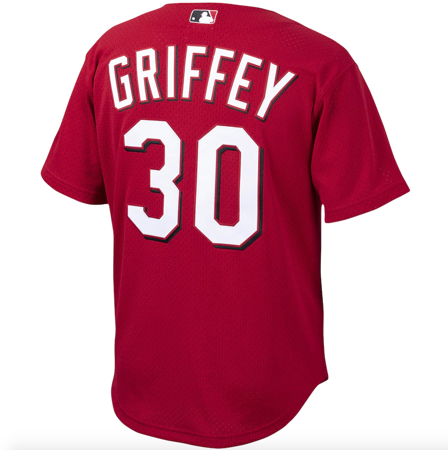 Men’s Cincinnati Reds Ken Griffey Jr. Mitchell & Ness Red Cooperstown Collection Batting Practice Jersey