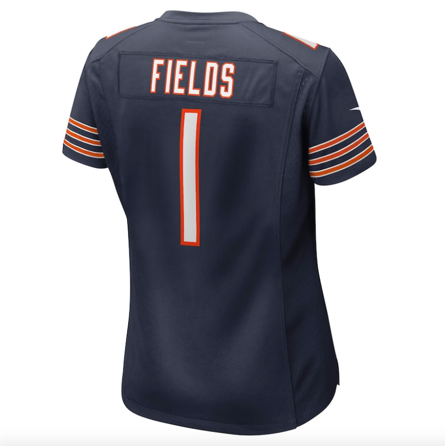 Women's Chicago Bears Justin Fields Nike Navy Game Jersey