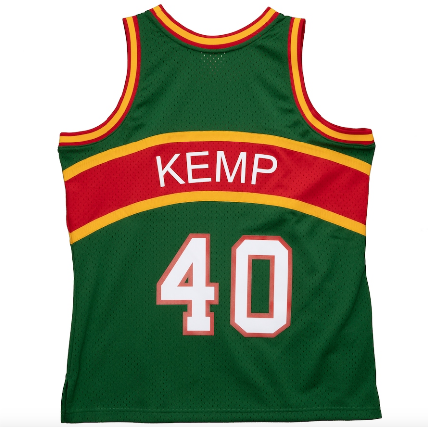 Men's Seattle SuperSonics Shawn Kemp Mitchell & Ness Green 1994-95 Hardwood Classics Reload 2.0 Swingman Jersey