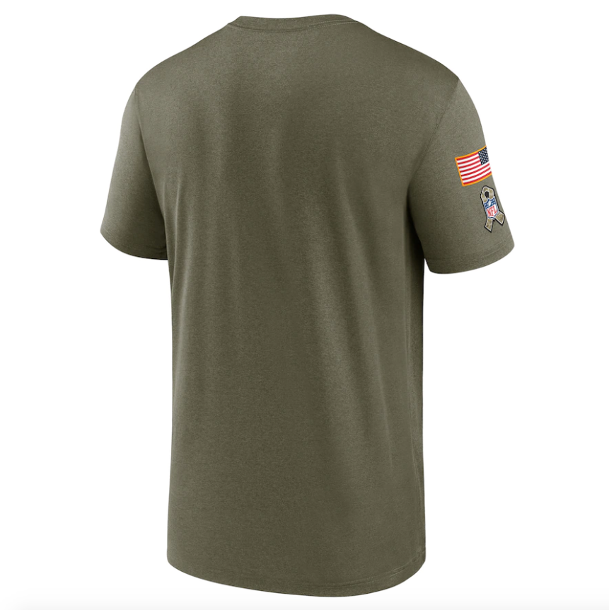 Men's Pittsburgh Steelers Nike Olive 2021 Salute To Service Legend Performance T-Shirt