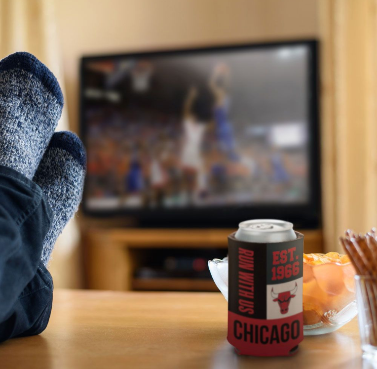 Chicago Bulls Color Block 12 oz. Can Cooler By Wincraft