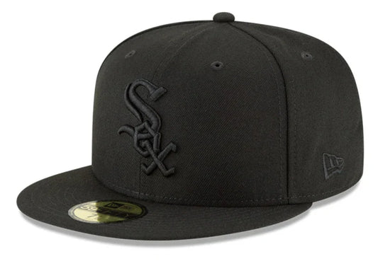 Men's Chicago White Sox New Era Tonal Black On Black 59FIFTY Fitted Hat