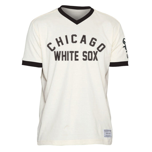 Men's Chicago White Sox Cream Block New Era Tee