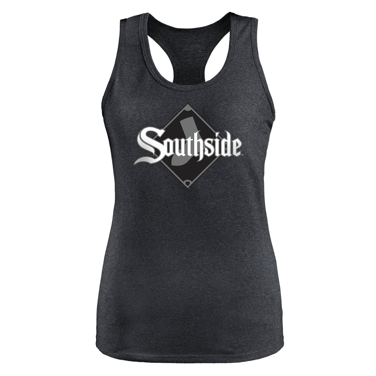 Women's Chicago White Sox City Connect New Era Tri-Blend Tank Top - Black