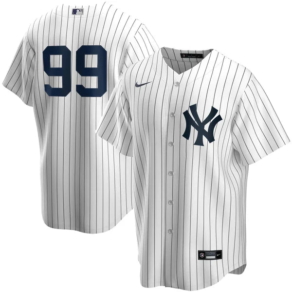 Men's Nike Aaron Judge #99 White New York Yankees Home Official Replica Player Jersey