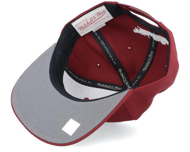Men's Miami Heat Mitchell & Ness NBA Core basic Maroon Snapback Hat