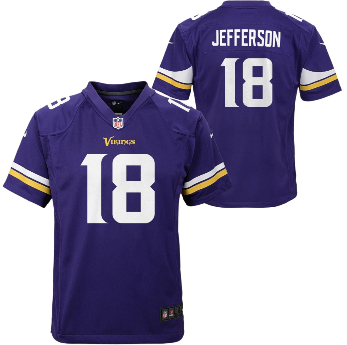 Youth Justin Jefferson Minnesota Vikings Purple Nike Game Jersey