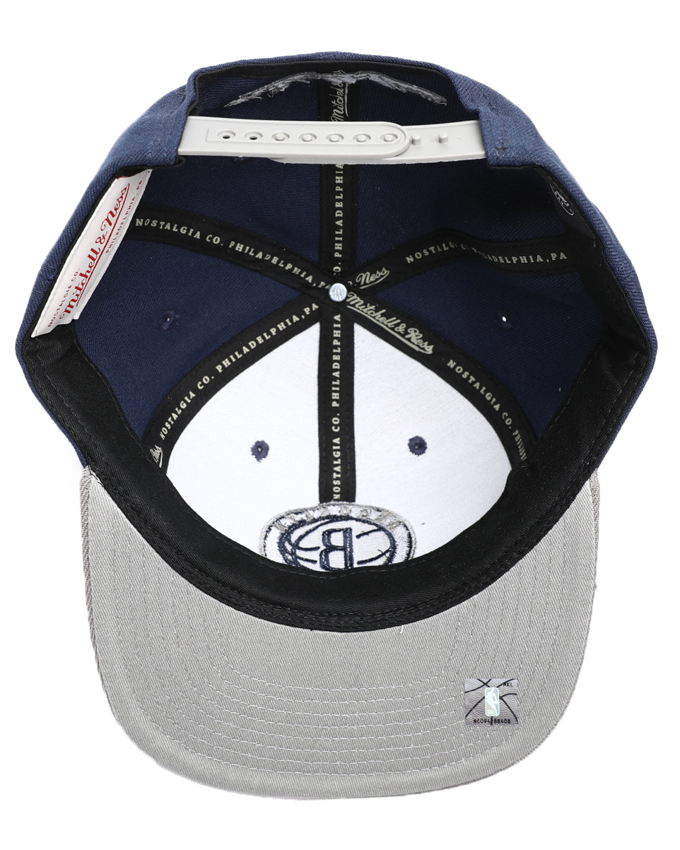 Men's Brooklyn Nets NBA Navy Spirit Mitchell & Ness Snapback