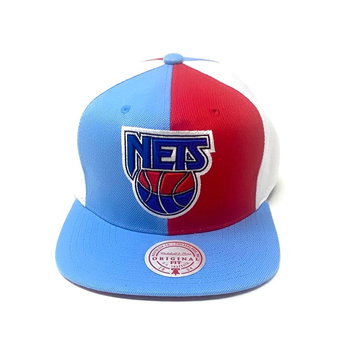 Men's New Jersey Nets Mitchell & Ness NBA Pinwheel Snapback Hat