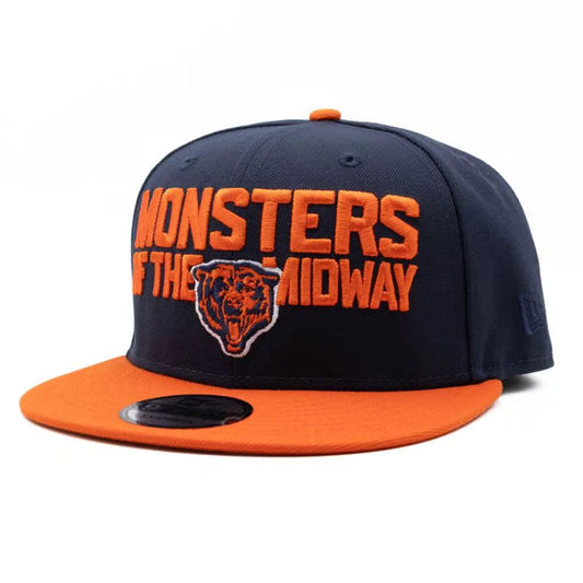 Chicago Bears New Era 2 Tone Navy Orange Monsters Of The Midway Adjustable Snapback Hat