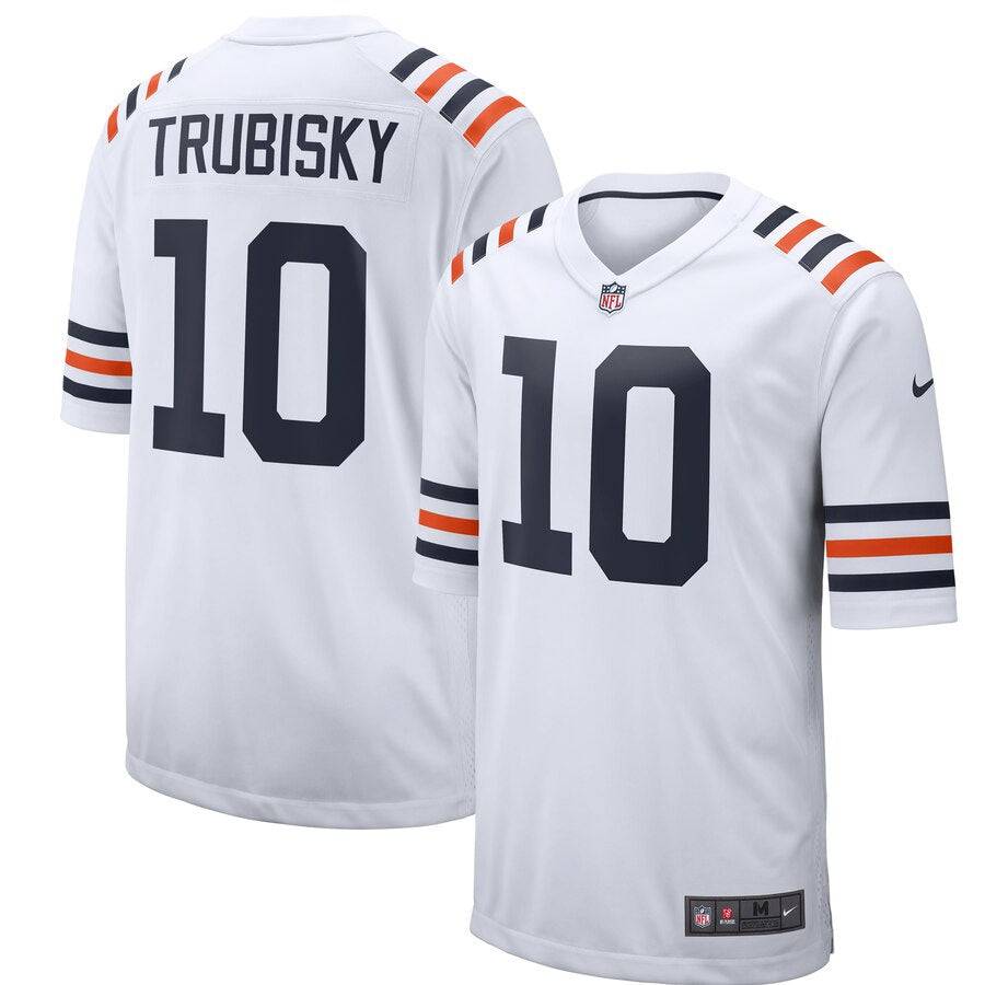 Men's Chicago Bears Mitchell Trubisky Nike White Alternate Classic Game Jersey