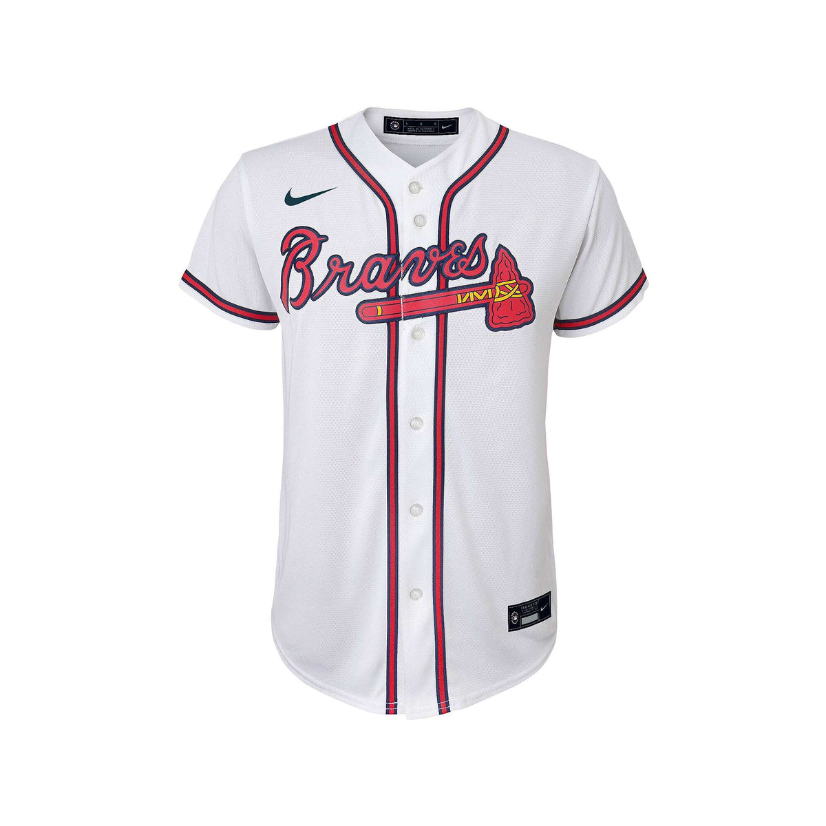 NIKE Youth Ronald Acuna Jr. Atlanta Braves White Home Replica Jersey