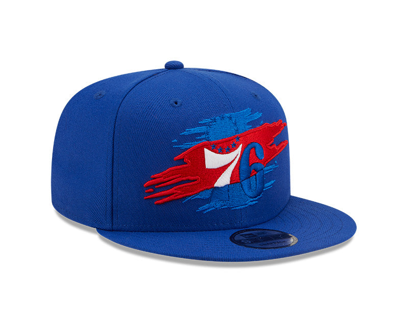 Philadelphia 76ers Logo Tear Blue New Era 9FIFTY Snapback Hat