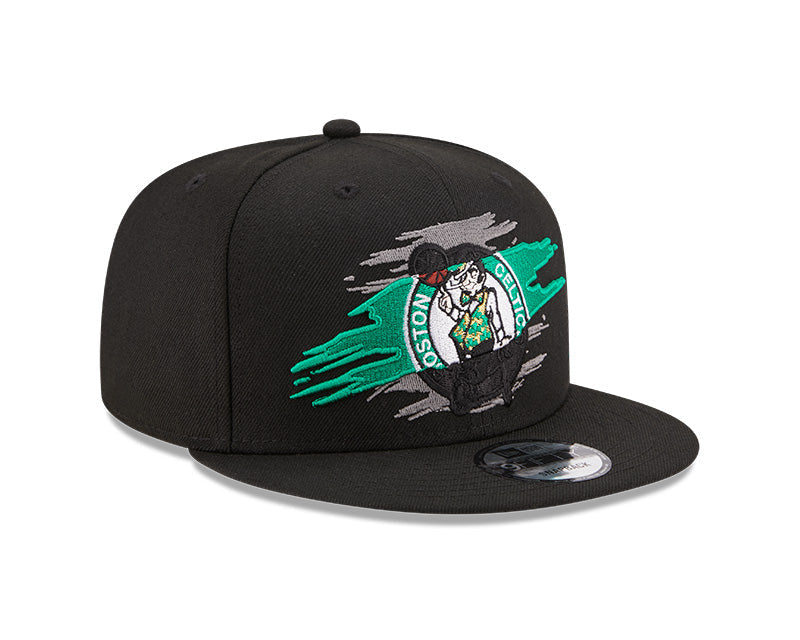 Boston Celtics Logo Tear Black New Era 9FIFTY Snapback Hat