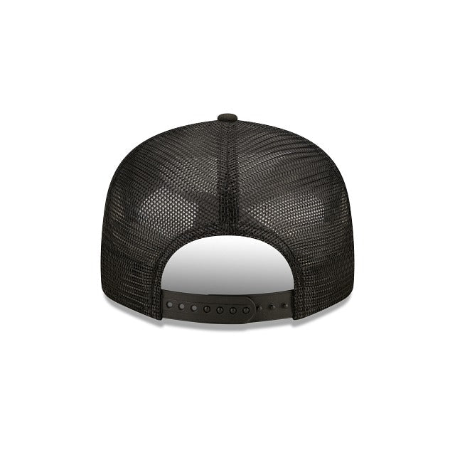 Chicago White Sox New Era Cooperstown Collection Tonal Black 9FIFTY Mesh Trucker Snapback Hat