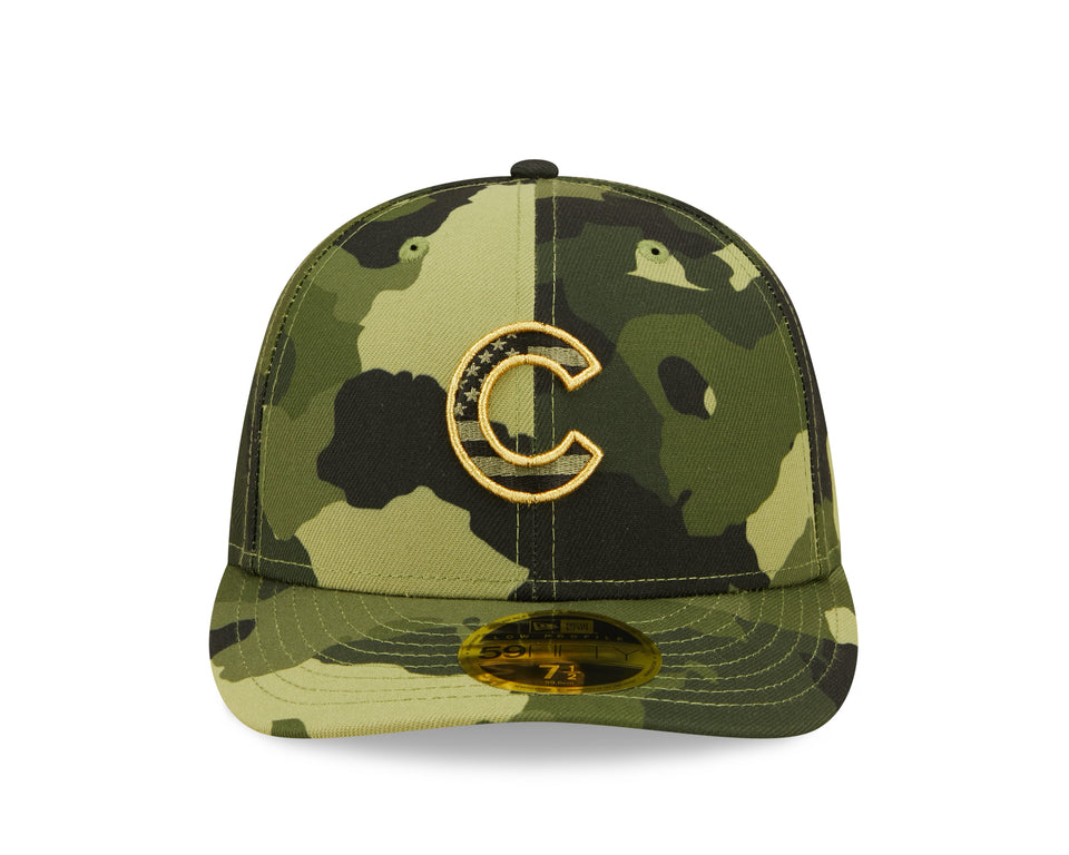 Chicago Cubs New Era Low Profile 2022 MLB Armed Forces Day On-Field 59FIFTY Fitted Hat - Camo