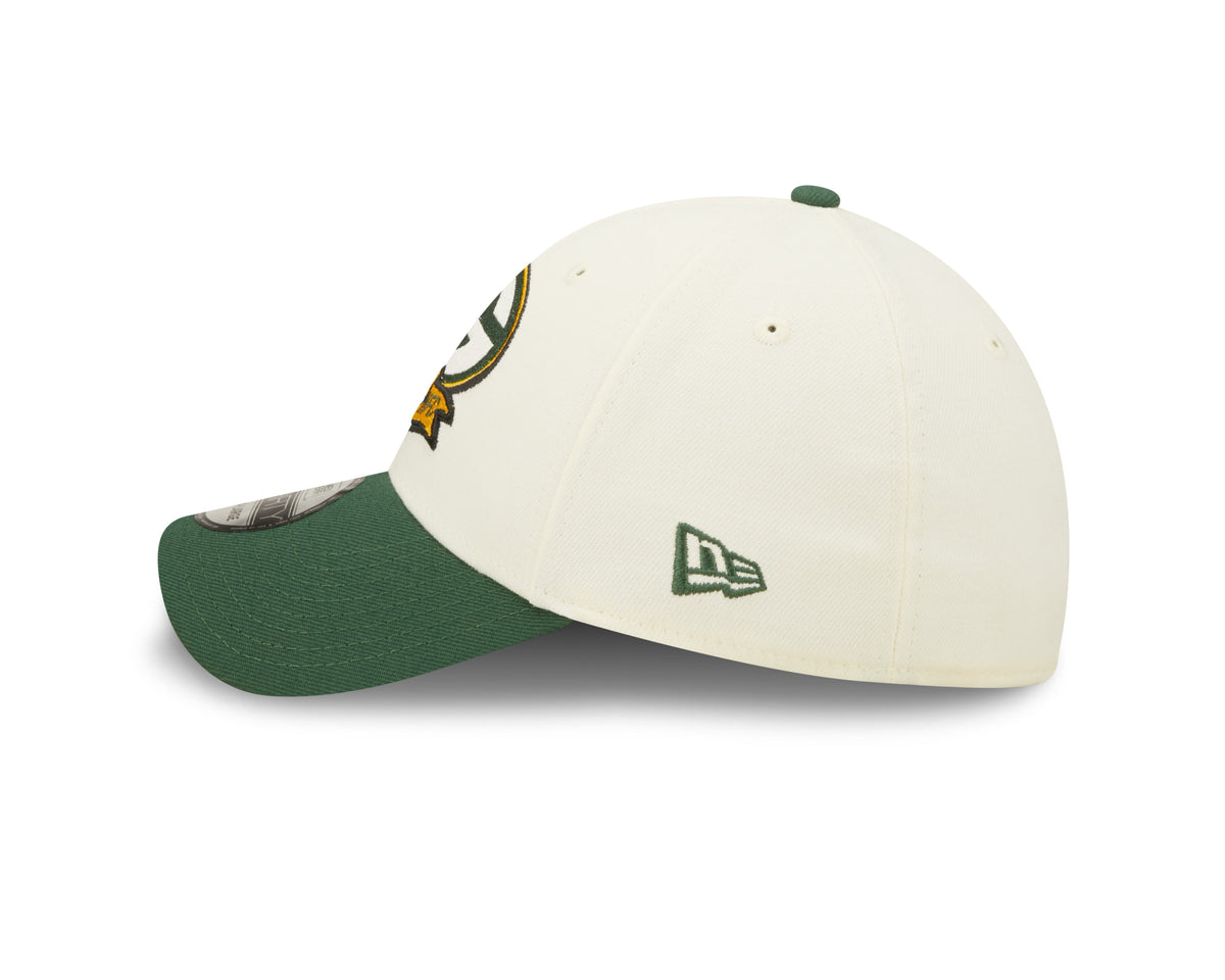 Men's Green Bay Packers New Era Cream/Green 2022 Sideline 39THIRTY Flex Hat