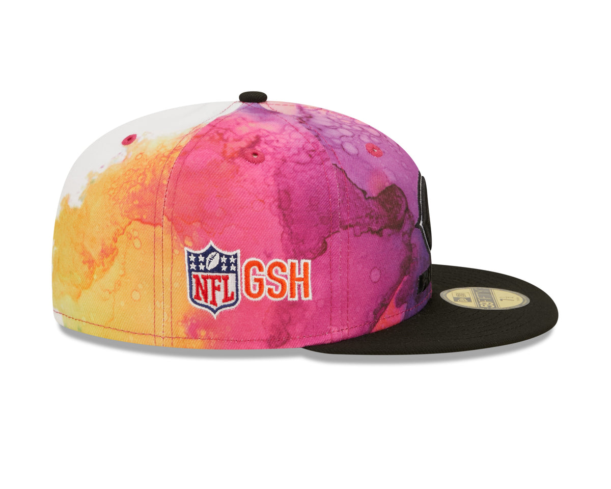 Men's Chicago Bears New Era 2022 Crucial Catch NFL Primary Logo Multi Color Ink 59FIFTY Fitted Hat