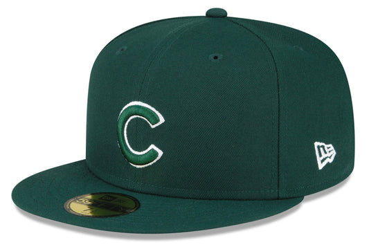 Men's Chicago Cubs Basic New Era Dark Green 59FIFTY Fitted Hat