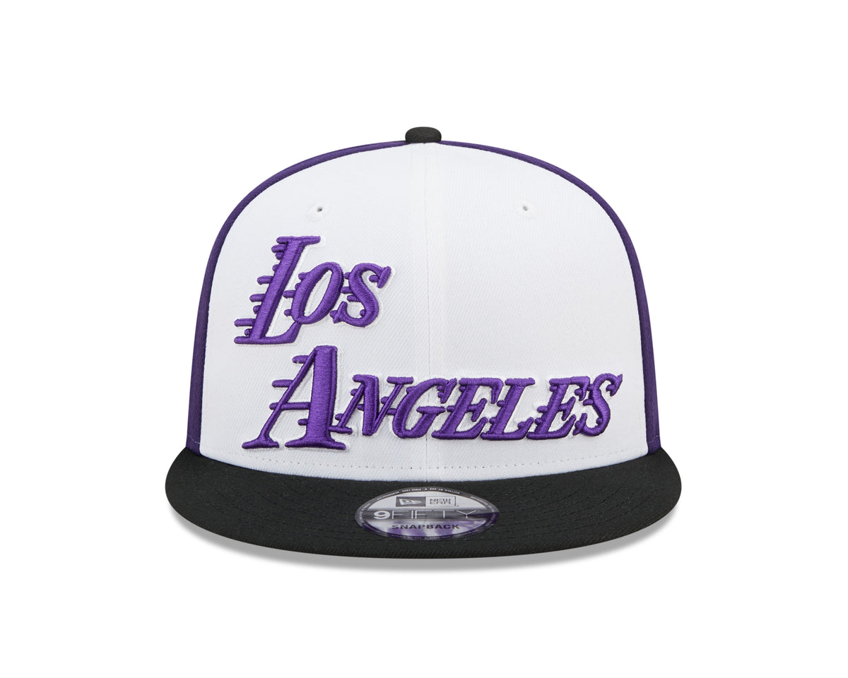 Mens Los Angeles Lakers New Era 2022 NBA City Edition 9FIFTY Snapback Hat