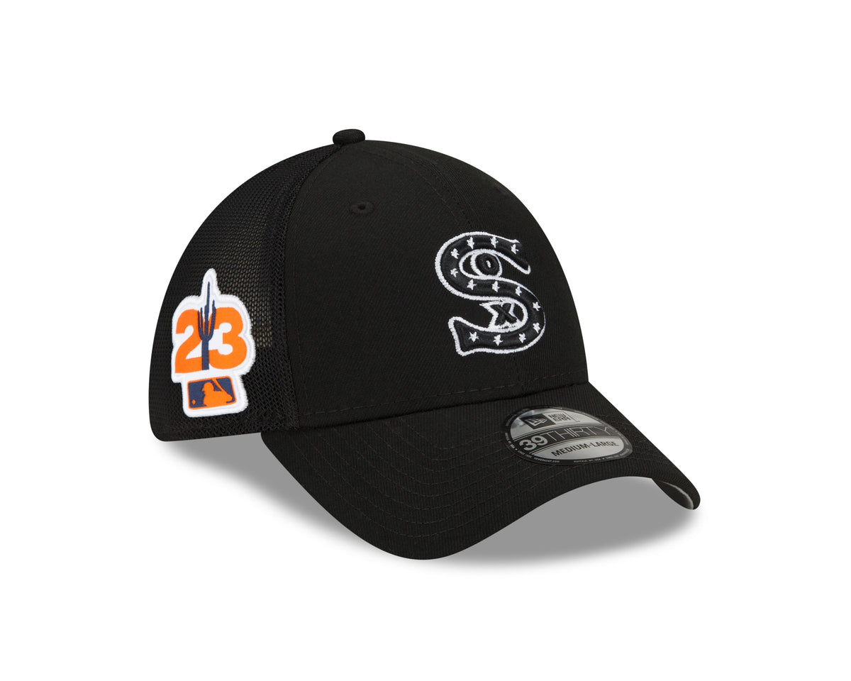 Men's Chicago White Sox New Era Black 2023 Spring Training 39THIRTY Flex-Fit Hat