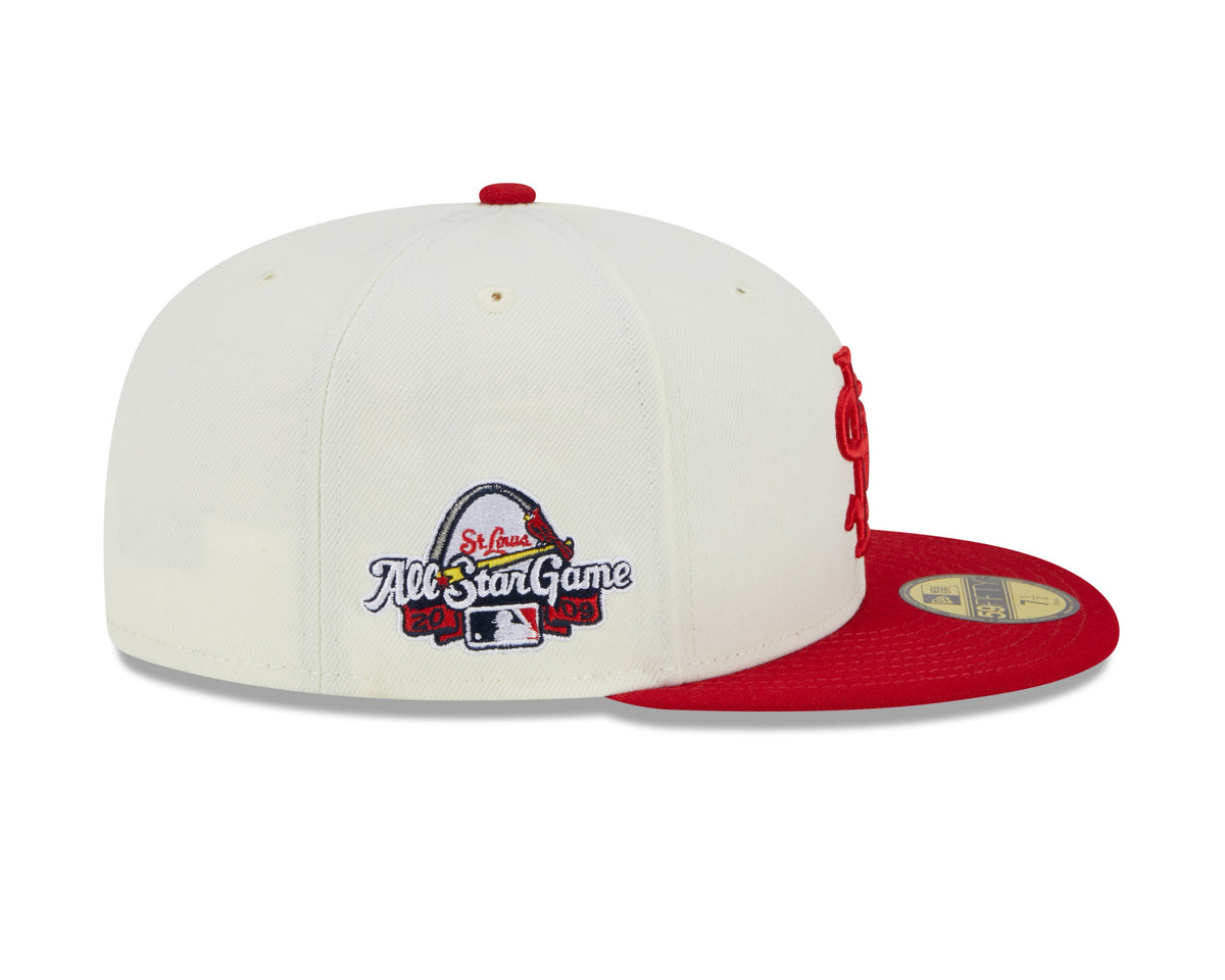 St. Louis Cardinals 2009 All Star Game Cream/Red New Era Retro 59FIFTY Fitted Hat