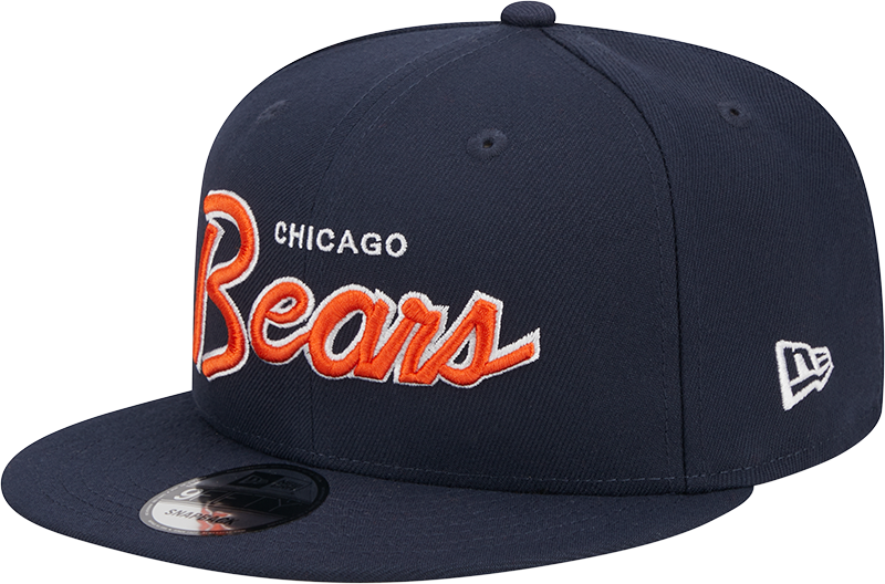 Chicago Bears New Era Navy Script 9FIFTY Adjustable Snapback Hat