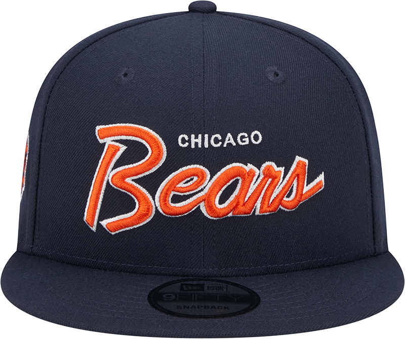 Chicago Bears New Era Navy Script 9FIFTY Adjustable Snapback Hat