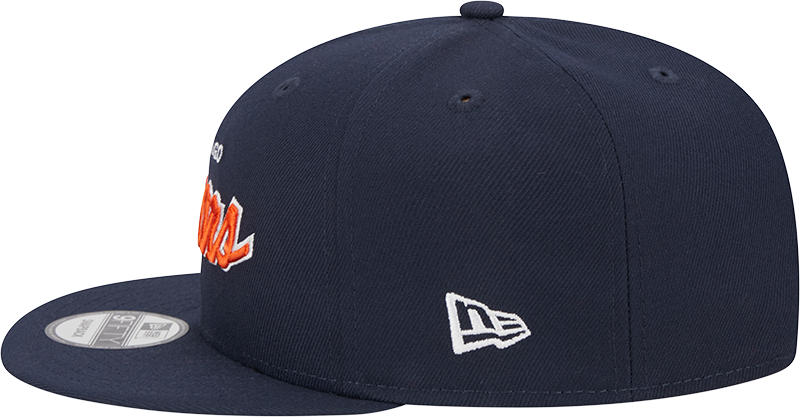 Chicago Bears New Era Navy Script 9FIFTY Adjustable Snapback Hat