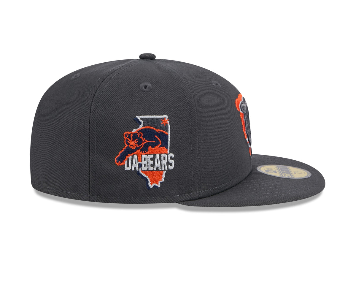 Men's Chicago Bears New Era Graphite 2024 On Stage NFL Draft 59FIFTY Fitted Hat