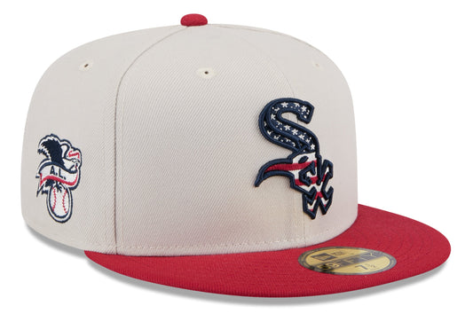 Chicago White Sox 2024 4th of July Stone/Red On Field New Era 59FIFTY Fitted Hat