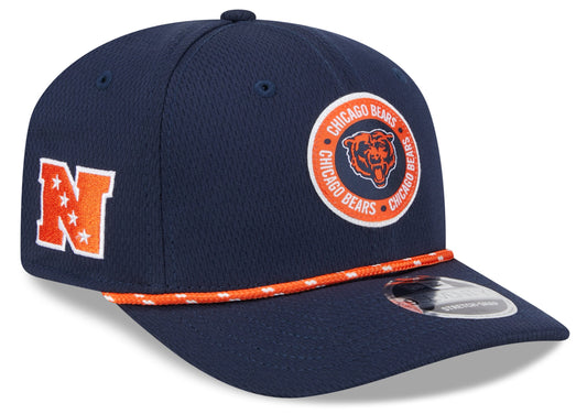 Men's Chicago Bears New Era 2024 Sideline Navy Primary Logo 9SEVENTY Adjustable Hat