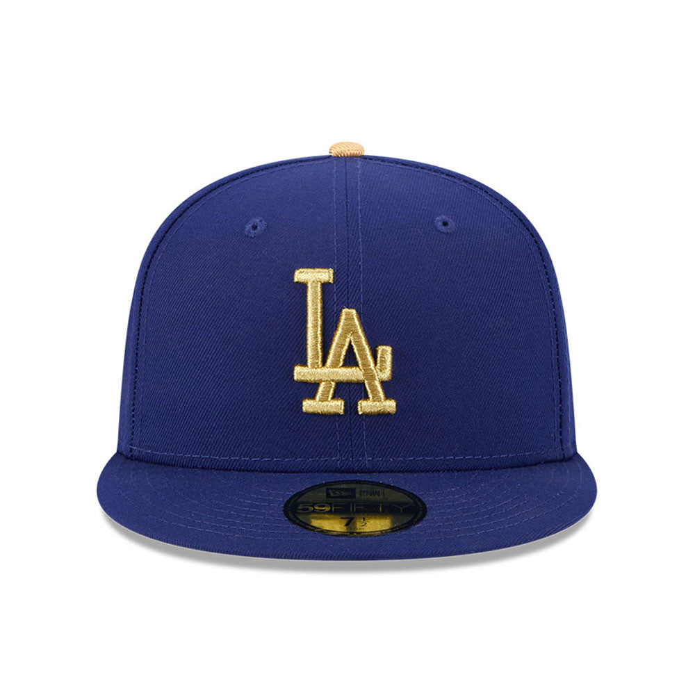 Los Angeles Dodgers New Era Royal Blue MLB Gold Champions 59FIFTY Hat