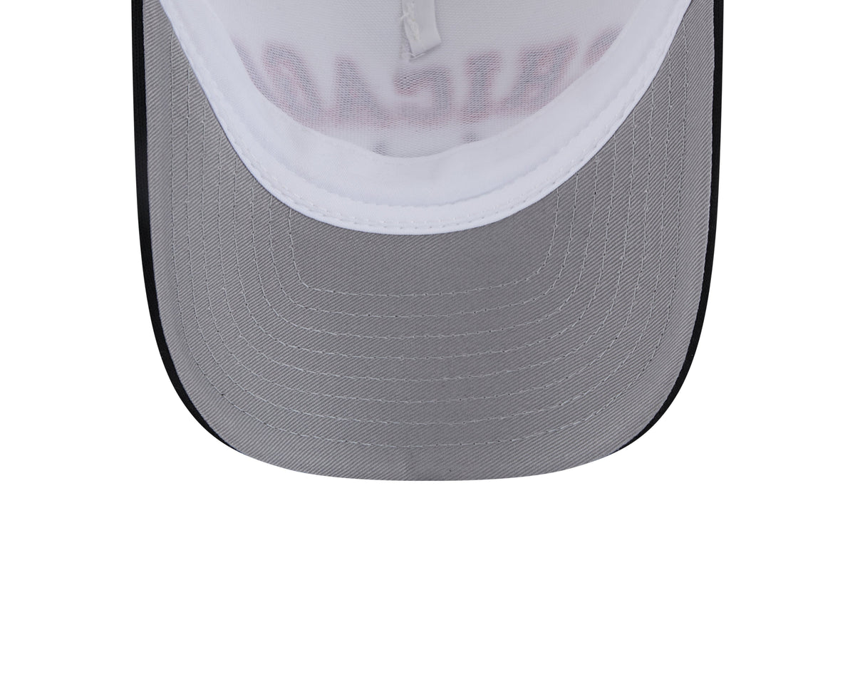 Chicago Bulls 2 Tone Chrome/Black New Era 9FORTY M-Crown Trucker Adjustable Hat