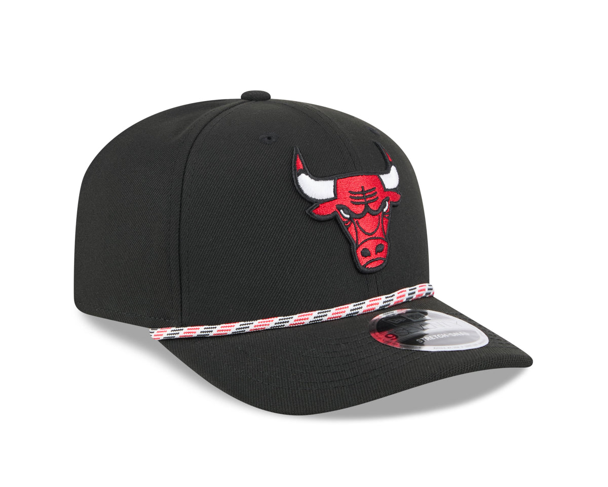 Chicago Bulls New Era Black Multi Rope 9SEVENTY Stretch Snap Adjustable Hat