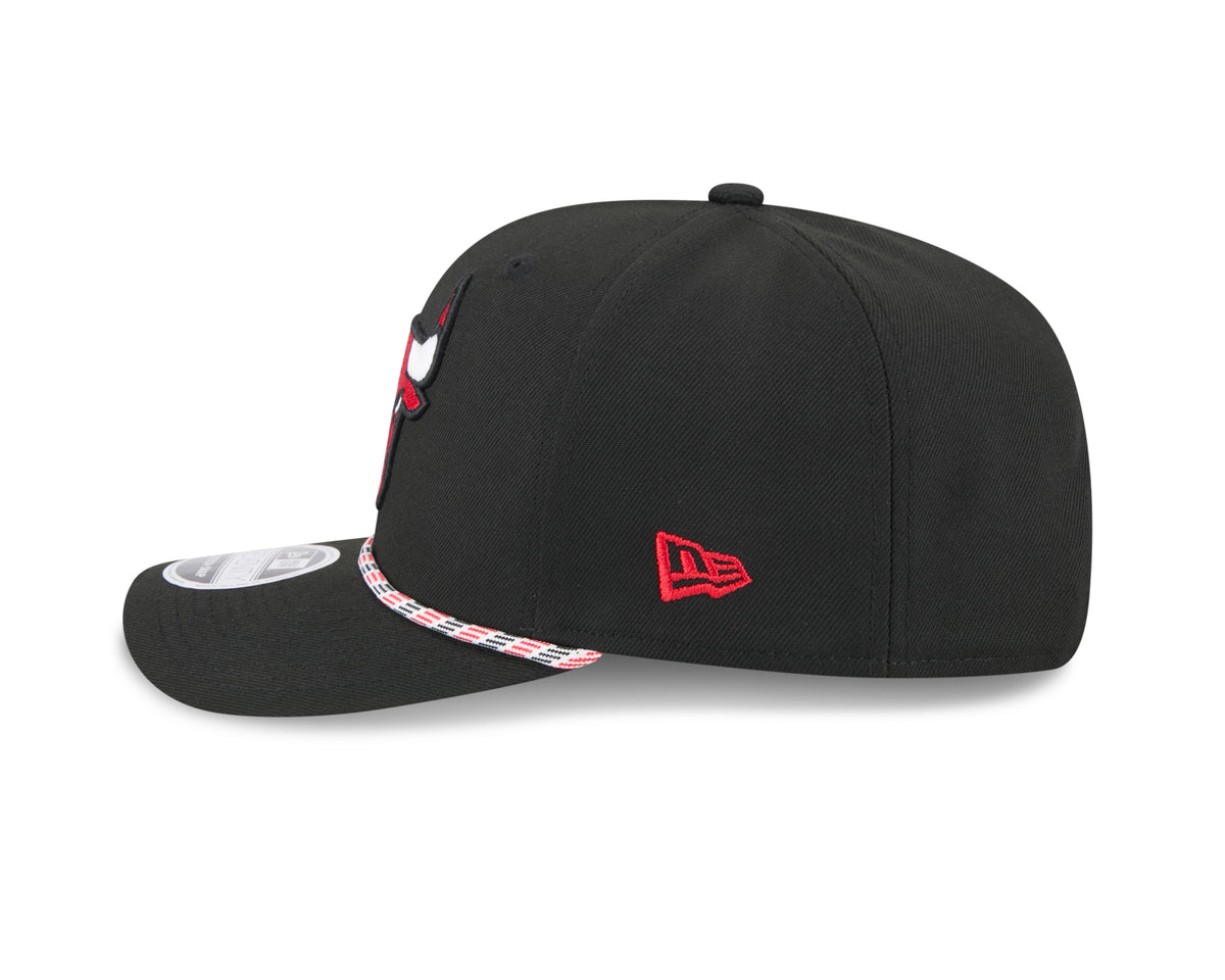 Chicago Bulls New Era Black Multi Rope 9SEVENTY Stretch Snap Adjustable Hat