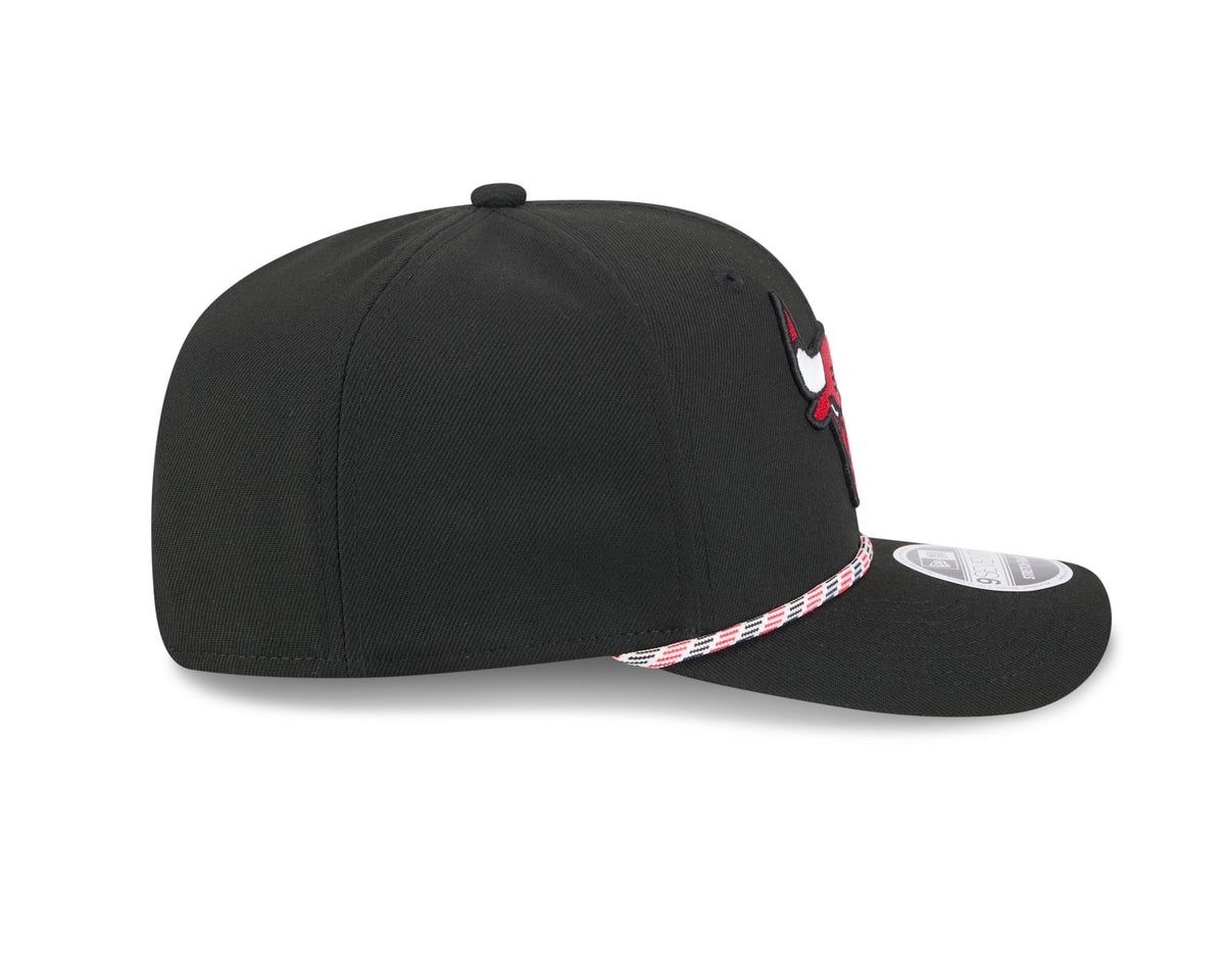 Chicago Bulls New Era Black Multi Rope 9SEVENTY Stretch Snap Adjustable Hat